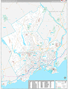 Greater Bridgeport Wall Map Premium Style